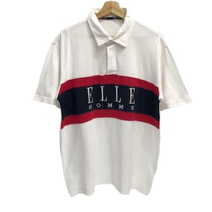 ELLE Homme Spellout Embroidery Polo Shirt Vintage 90s