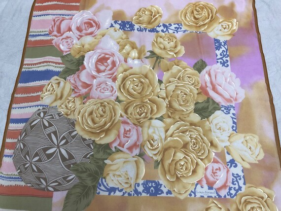 Louis Feraud vintage シルクスカーフ Vintage Louis Feraud Silk Scarf, Louis Feraud Silk Muffler