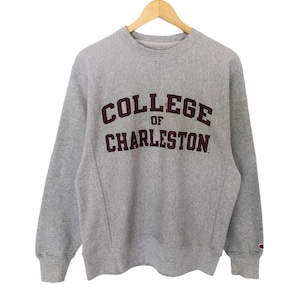 College Of Charleston x Champion Reverse Weave Spellout Pullover Jumper Sweatshirt
