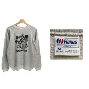 グラフィックス バイ ヘインズ プルオーバー ジャンパー スウェットシャツ ダメージ加工 ヴィンテージ 80年代