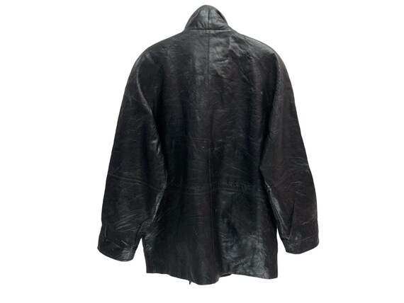 Black Leather Jacket Vintage 80s 90s - Etsy