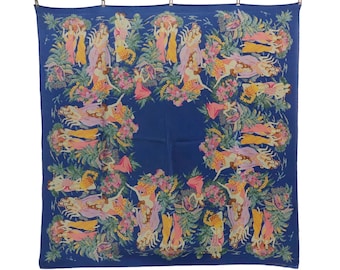 Hanae Mori Silk Scarf Vintage (32.5”x”33)