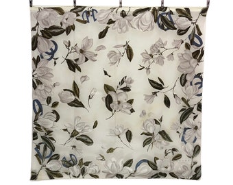Celine Flower Floral Silk Viscosa Rayon Scarf Vintage (34.5”x”35.5)