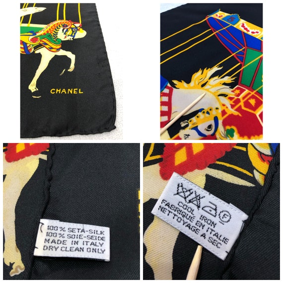 【希少】CHANEL silk scarf vintage シルク スカーフ Vintage Silk Scarf, Chanel Vintage Silk Scarf 33 X 34 Inches