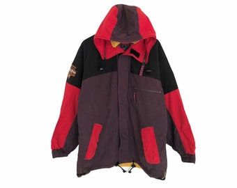 Chaqueta tipo suéter Descente Spellout Chaqueta de esquí con bloques de color vintage de los años 90