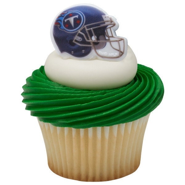 24 Tennessee Titans NFL Football Cupcake Rings Toppers