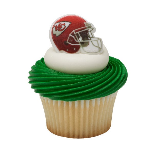 24 Kansas City Chiefs NFL Football Superbowl Cupcake Rings Toppers