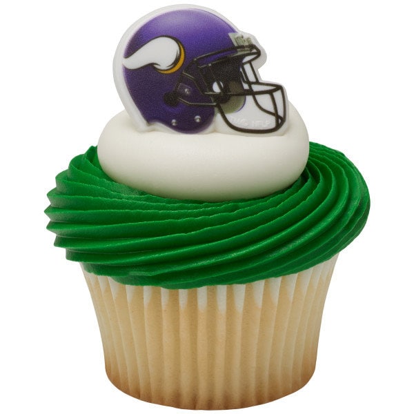 24 Minnesota Vikings NFL Football Cupcake Rings Toppers