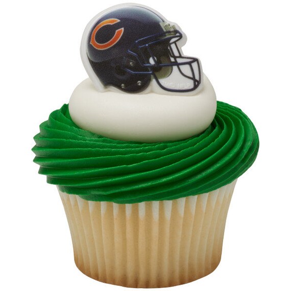 24 Chicago Bears NFL Football Cupcake Rings Toppers Etsy