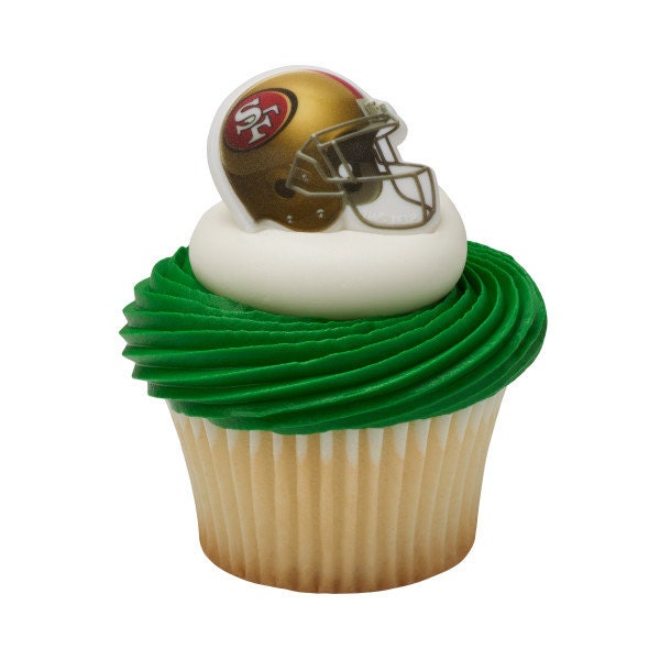 San Francisco 49ers Edible Cupcake Toppers (12 Images) Cake Image Icin -  PartyCreationz