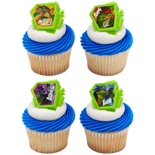 24 Rise of the Teenage Mutant Ninja Turtles TMNT Cupcake Rings Etsy
