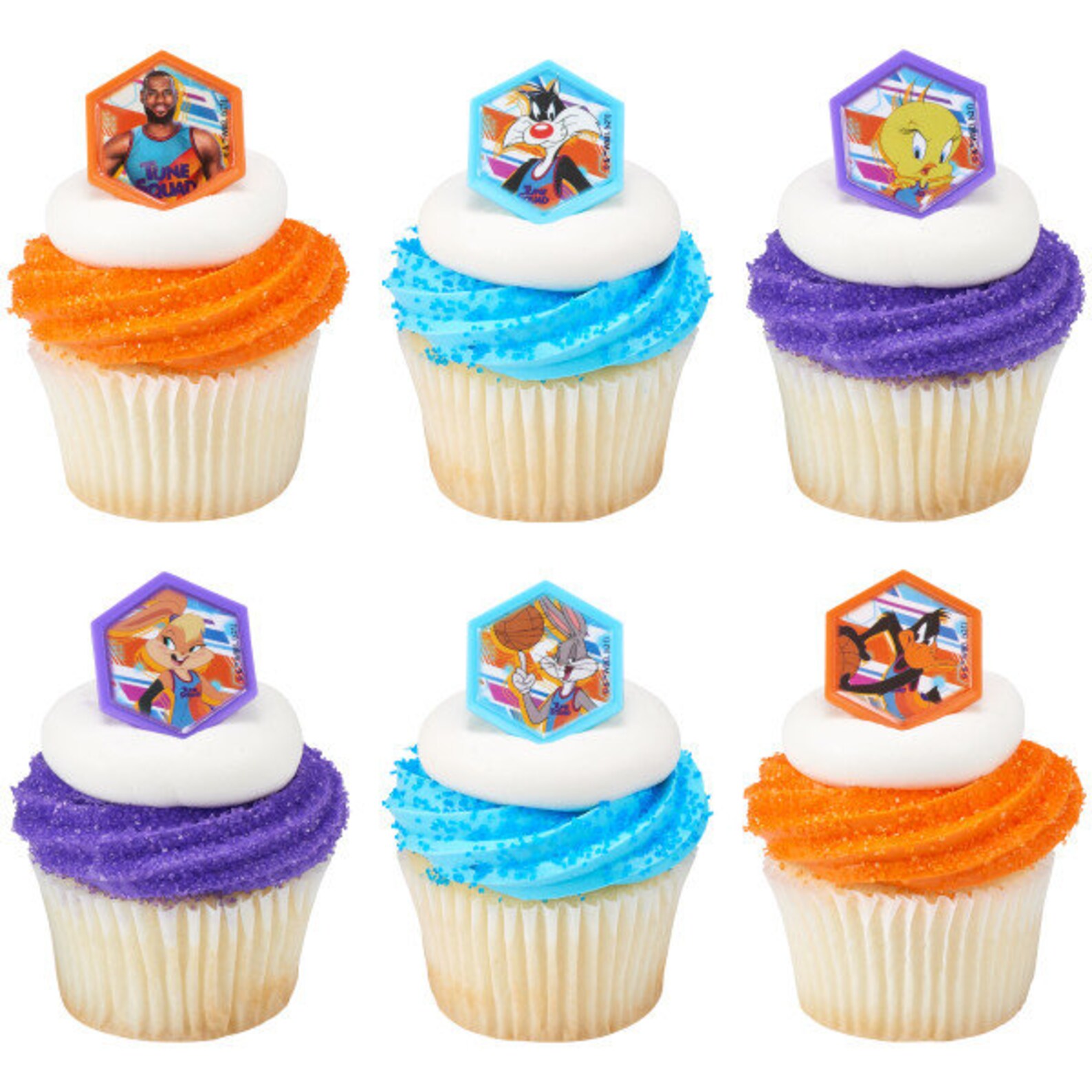 24 Space Jam Un nuevo legado Tune It Up Cupcake Rings Toppers Etsy España