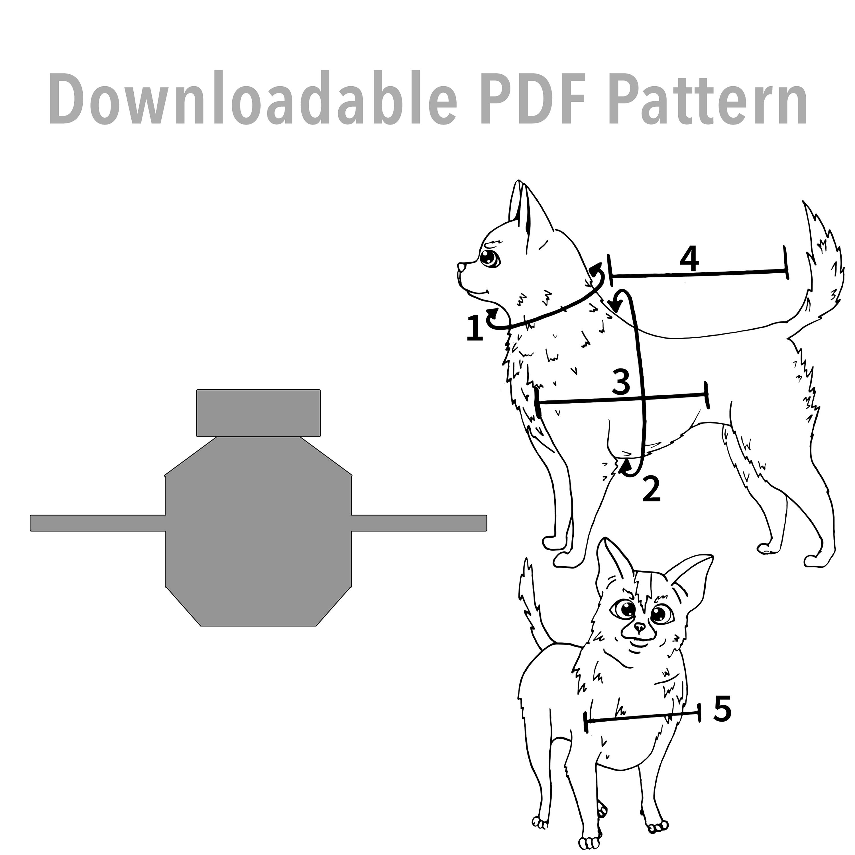 Easy Turtleneck Dog Sweater Crochet Pattern PDF Download, Printable