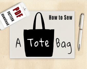 ダウンロード可能なトートバッグの縫製パターン、縫製チュートリアル、設計図、作り方