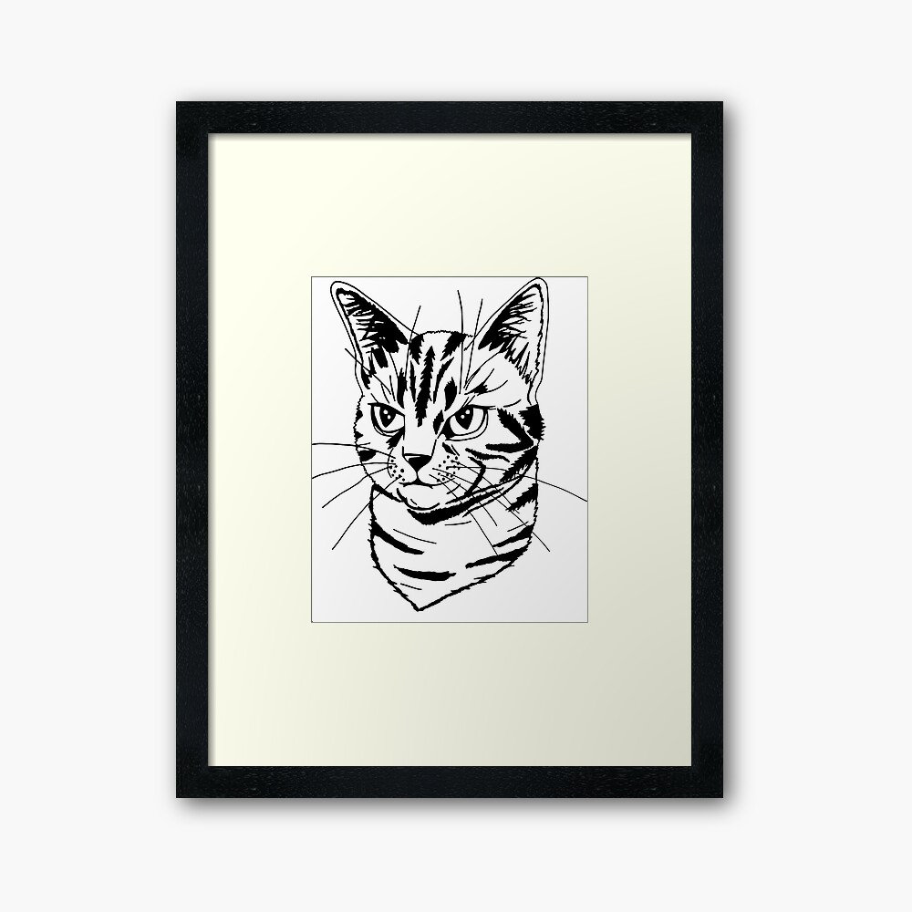 Tabby Cat Coloring Page Adult Coloring Page - Etsy