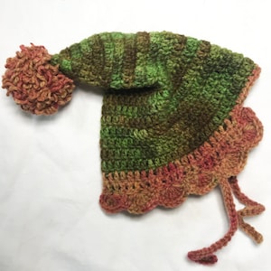 crochet elf hat pattern: 0-3 month baby elf hat crochet pattern