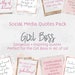Social Media Quotes Pack, Girl Boss Self-Confidence Instagram Template, Marketing Templates, Instagram Graphic