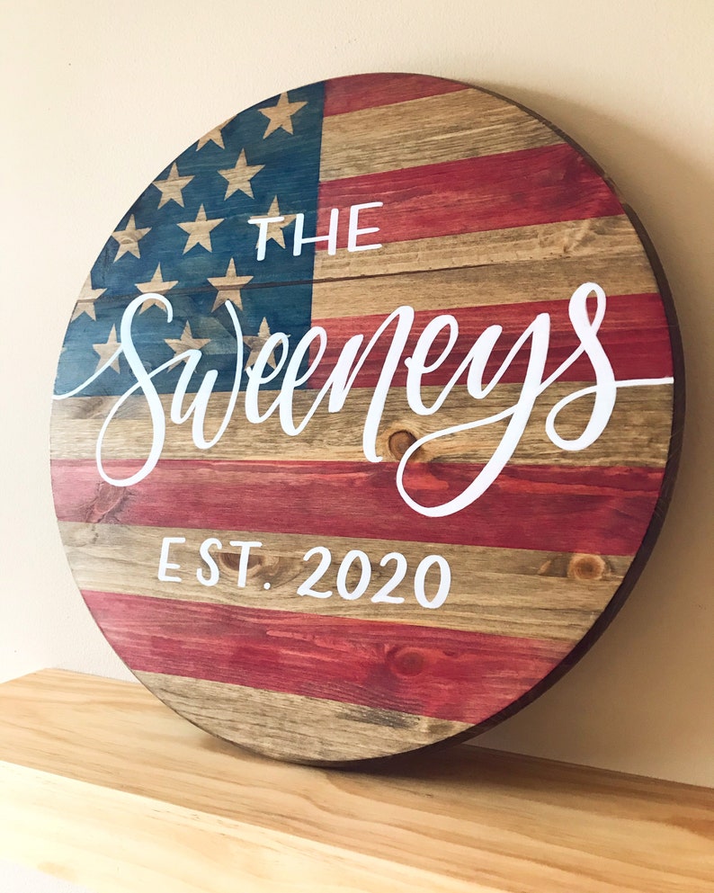 Nom de famille de drapeau américain