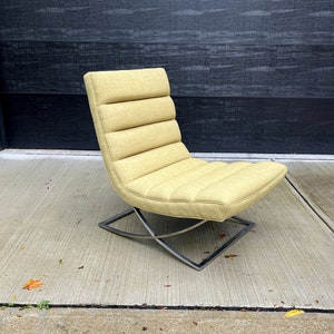 4 Available Sherrill Furniture Modern Stainless X Base Slipper Chair