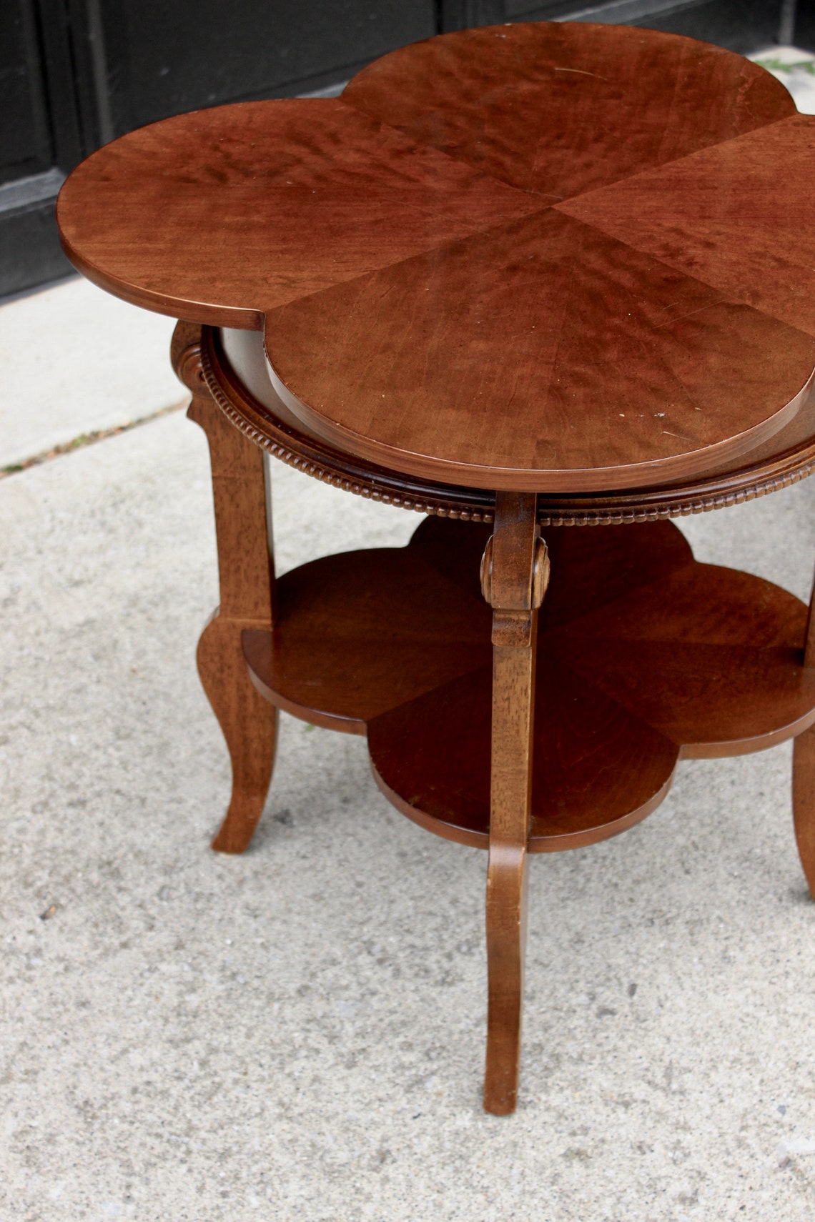 Vintage Four Leaf Clover Wood Side Tables a Pair Etsy