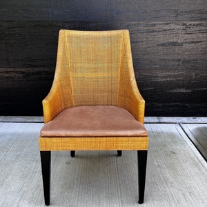 3 Available Crate & Barrel Woven Rattan Coastal Beach Chic Chair