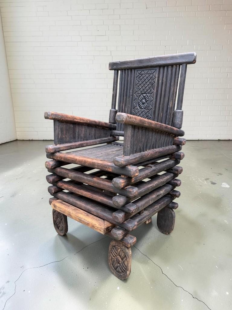 Antique Africa Chair - Etsy