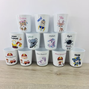 Gobelet enfant personnalisé/Verre enfant incassable/Gobelet maternelle/Gobelet prénom enfant/ Verre plastique personnalisé image 8