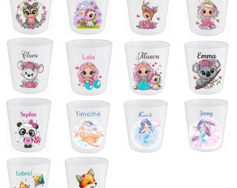 Gobelet enfant personnalisé/Verre enfant incassable/Gobelet maternelle/Gobelet prénom enfant/ Verre plastique personnalisé