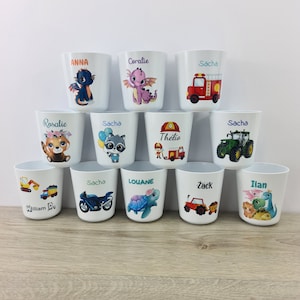 Gobelet enfant personnalisé/Verre enfant incassable/Gobelet maternelle/Gobelet prénom enfant/ Verre plastique personnalisé image 7