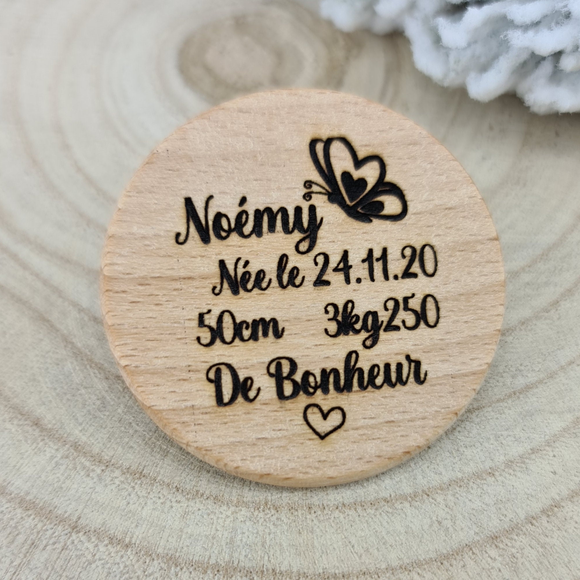 Magnet Rond à Personnaliser Gravure