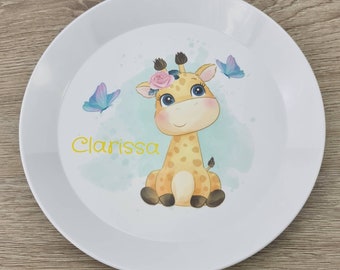 Assiette personnalisée enfant/Assiette plastique enfant/Vaisselle enfant/Assiette prénom personnalisé/Assiette polymère enfant