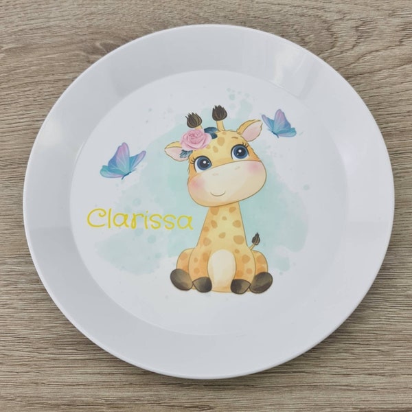 Assiette personnalisée enfant/Assiette plastique enfant/Vaisselle enfant/Assiette prénom personnalisé/Assiette polymère enfant