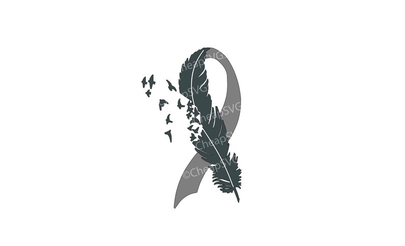 Download Feather Ribbon Birds Cancer Memorial SVG SFX EPS Cricut ...