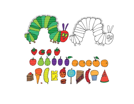 Very Hungry Caterpillar with food and 