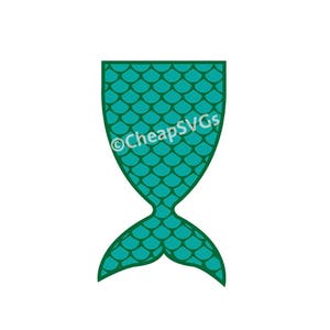 Mermaid Tail SVG and PNG for Flag Banner Cricut Sillouette Die Cutting Machines FILE