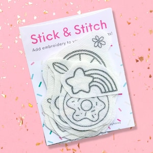 Cute Embroidery Stick and Stitch, Kawaii Stick and Stitch, Cute Embroidery Designs, Clothing Embroidery Patterns, Embroidery Stick Stitch