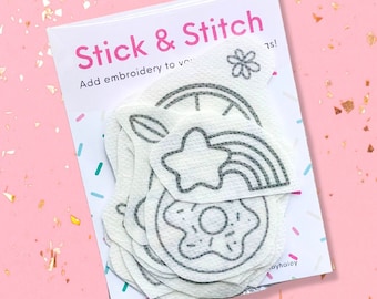 Cute Embroidery Stick and Stitch, Kawaii Stick and Stitch, Cute Embroidery Designs, Clothing Embroidery Patterns, Embroidery Stick Stitch