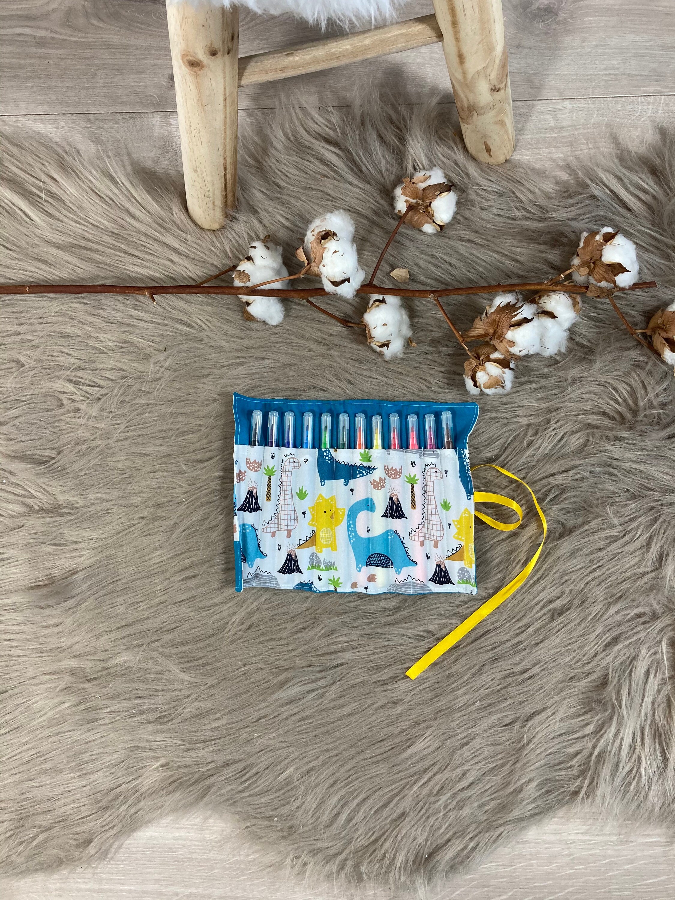 Trousse Roulée 12 Feutres/Rentrée Des Classes/ Papeterie Trousse Coloriage Cadeau Enfant Pochette De