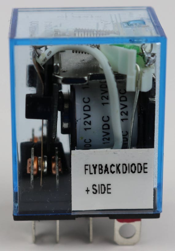 12VDC DPDT Relay with Flyback Diode Etsy