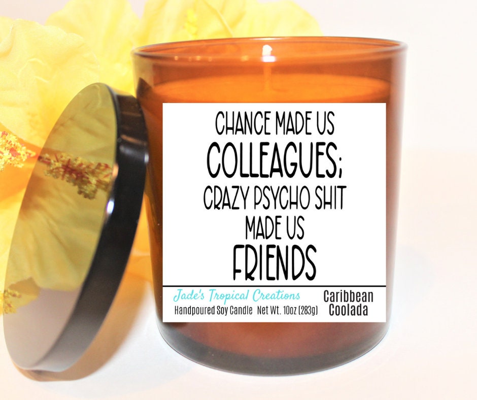 Coworker Gift Funny Candles Sarcastic Gift Colleague Gift Etsy