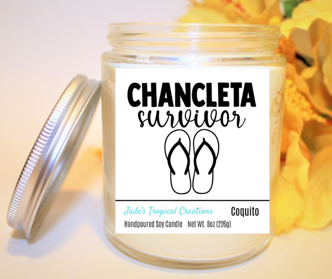 Coquito Candle, Chancleta Survivor, Homesick, Puerto Rican, Gift for