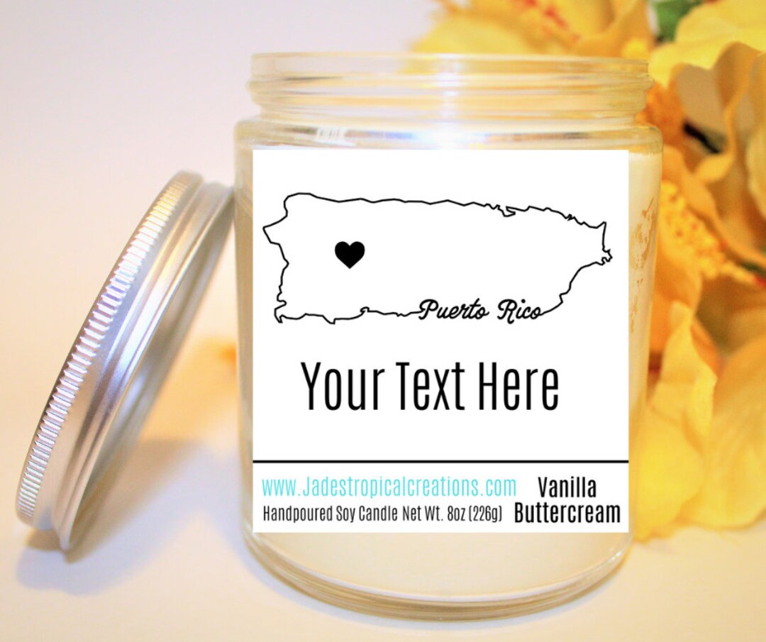 Candle for Spanish Mom, Puerto Rico Island, Coquito Candle, Gift for