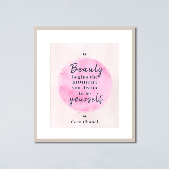 Coco Chanel Minimalist Quote Poster Coco Chanel Quotes Etsy etsy