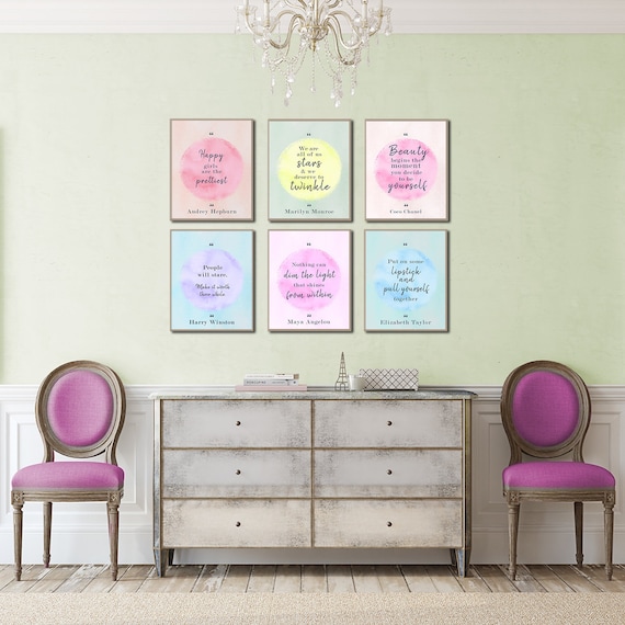 Maya Angelou Hair Salon Decor Teen Girl Room Decor Tween Girl Gift Famous Quote Spa Wall Decor Teenage Girl Gift Audrey Hepburn Quote