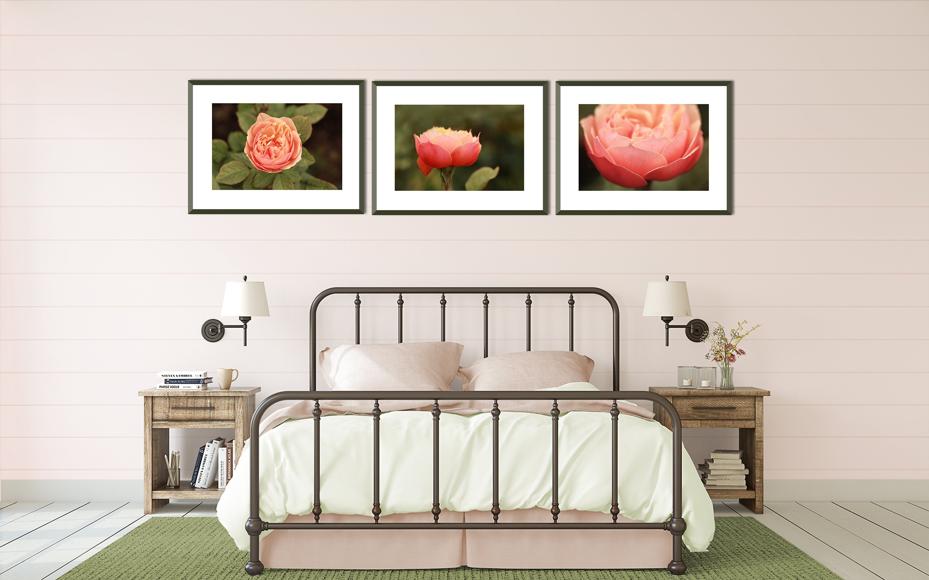 Arte de pared de color melocotón arte de pared de color Etsy