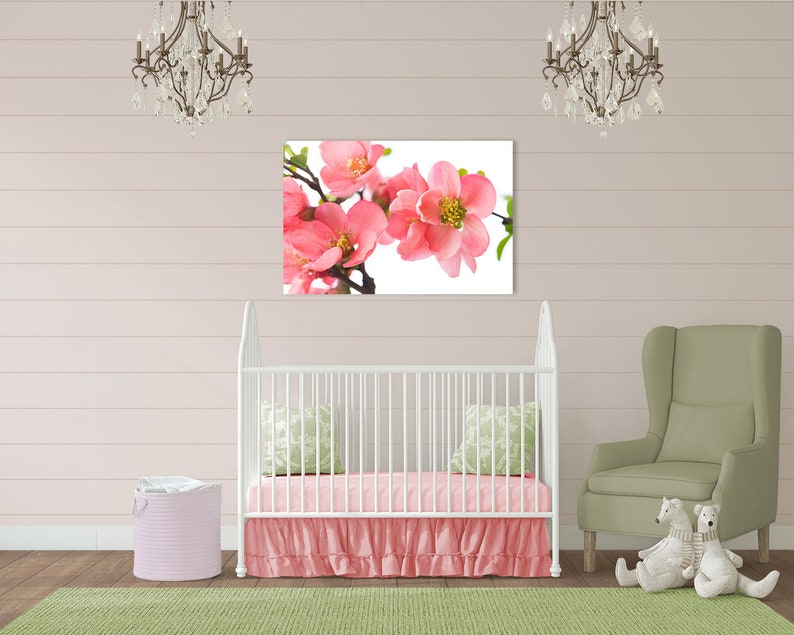 Coral Color Wall Art Coral Colored Decor Teen Girl Room | Etsy