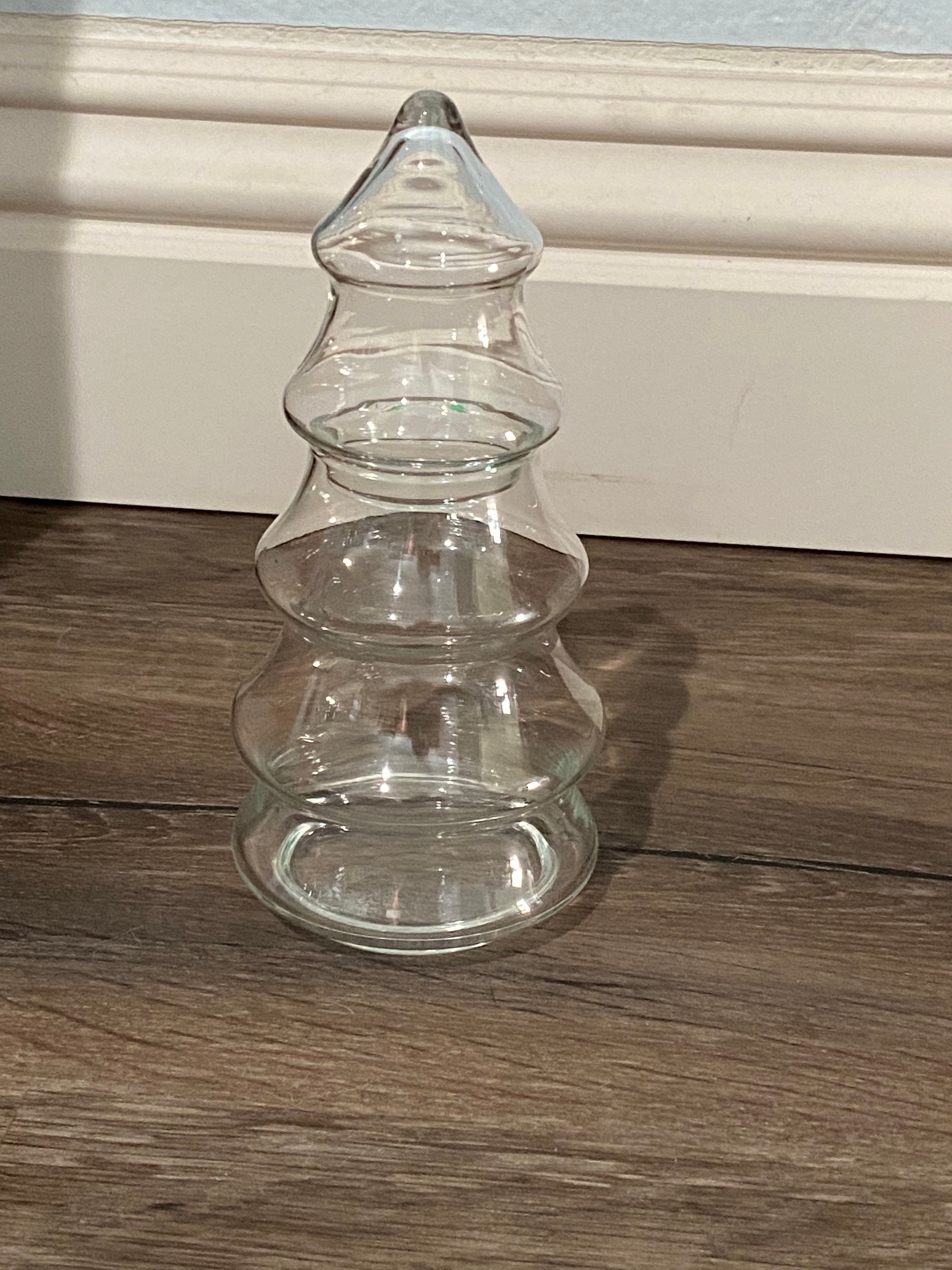 Vintage Glass Christmas Tree Candy Dish Etsy