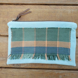 Handmade Zipper Bag, Handwoven Bag, Hand dyed Bag