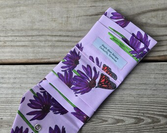 Coneflower Print Wallet, Floral Print Wallet, Pink Flower Wallet