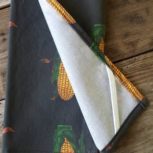Corn Tea Towel, Corn Print Towel, Corn Kitchen Linens image 4